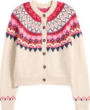 Marine Layer Fiorella Fair Isle Cardigan