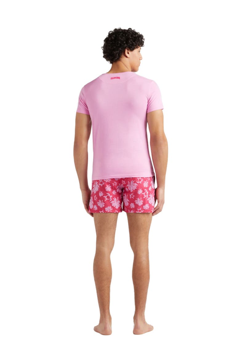 Unisex Turtle Heart Flocked T-Shirt, Alternate, color, PETUNIA
