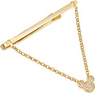 Cufflinks, Inc. x Disney Mickey Gold Crystal Chain Tie Bar with Chain