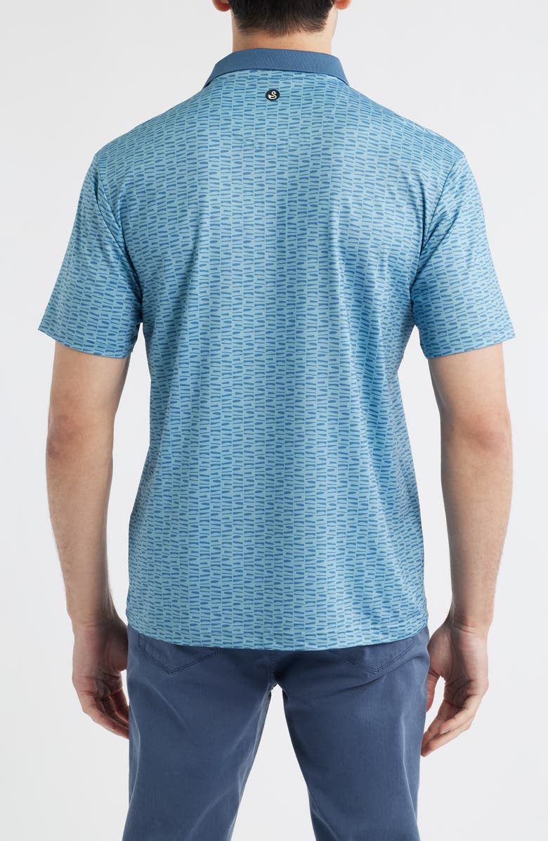 Swannies Rufus Broken Stripe Performance Golf Polo, Alternate, color, Bluestone