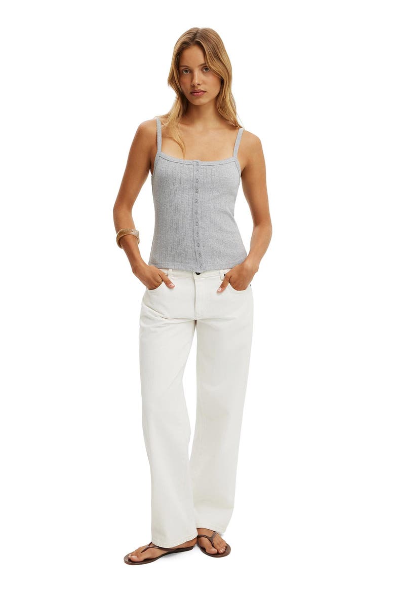 Women's Henley Tank, Alternate, color, Grey Marle