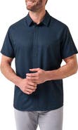 TravisMathew Techwoven Chartered Short Sleeve Performance Button-Up Shirt
