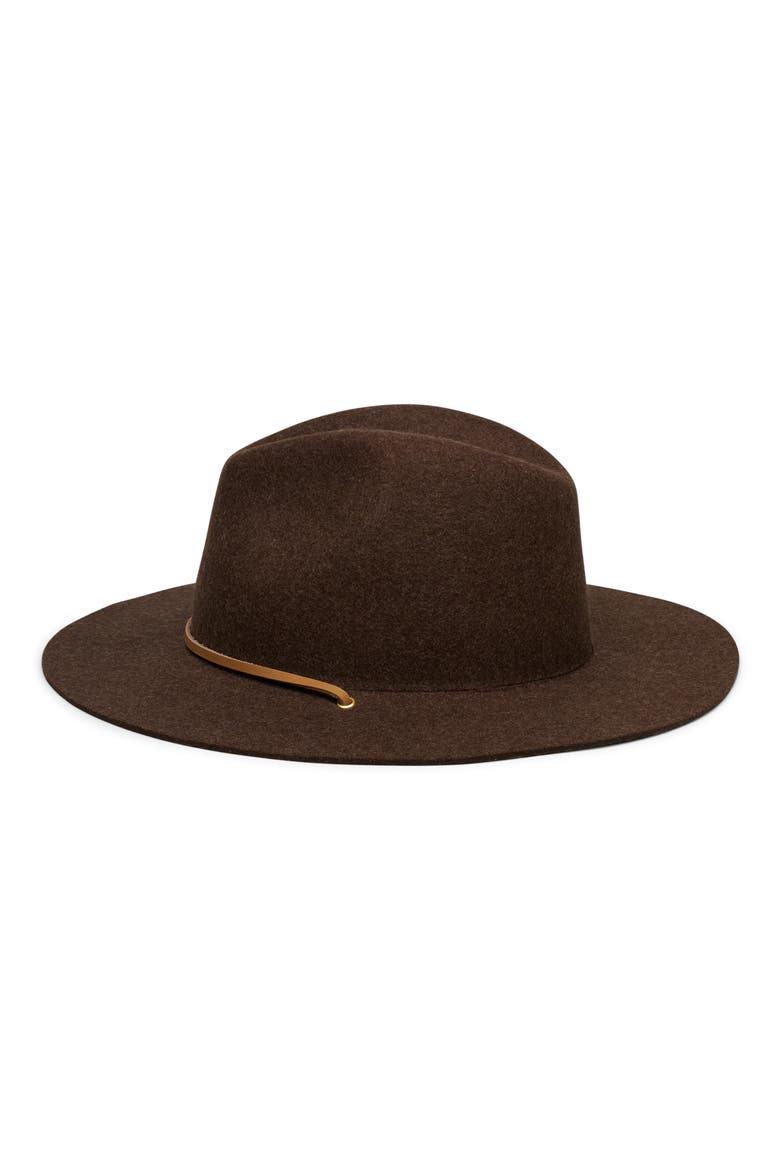 Wool Fedora Hat, Alternate, color, BROWN MARLE