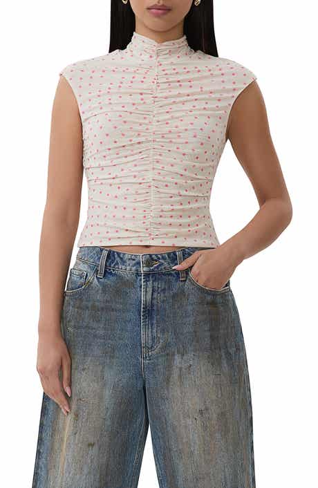 AFRM Jolie Mock Neck Sleeveless Top