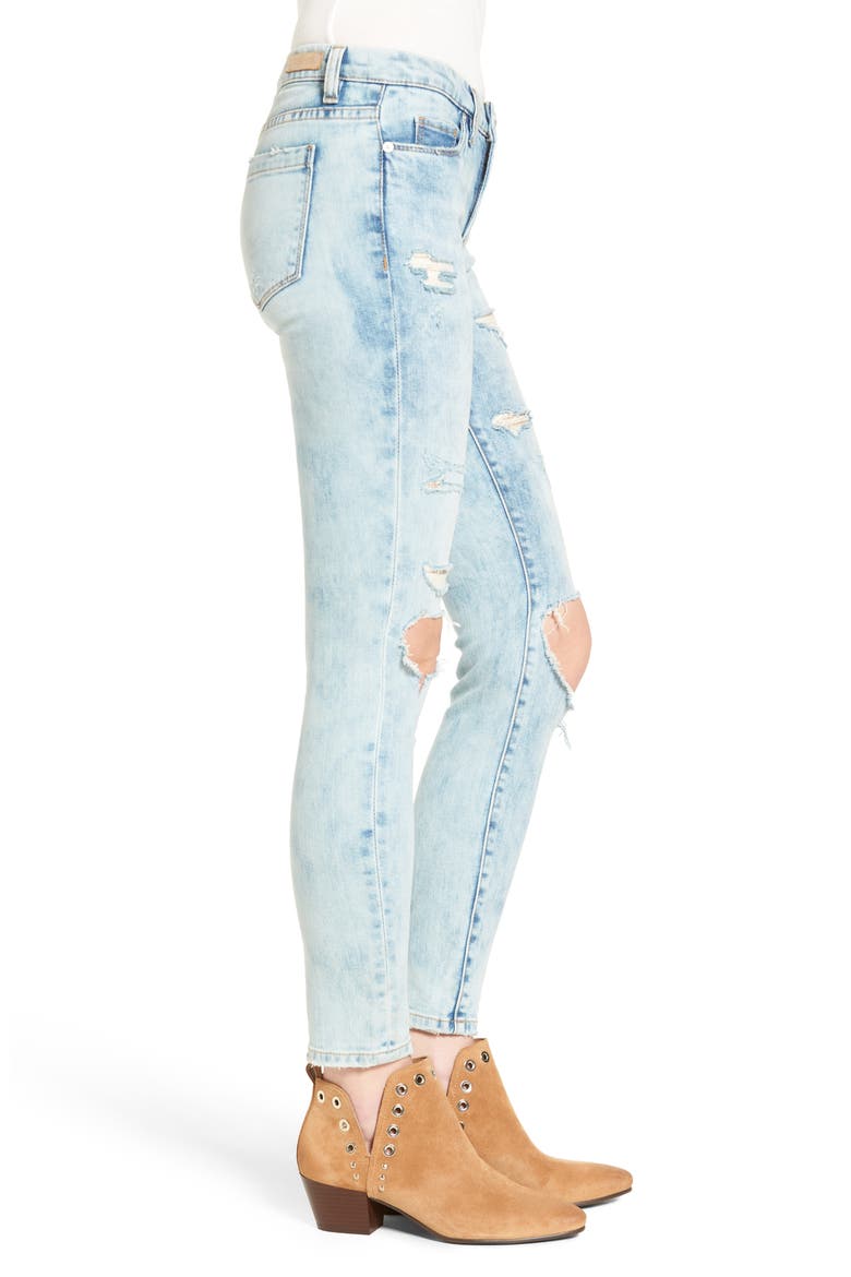Distressed Skinny Jeans, Alternate, color, HAPPY TEARS