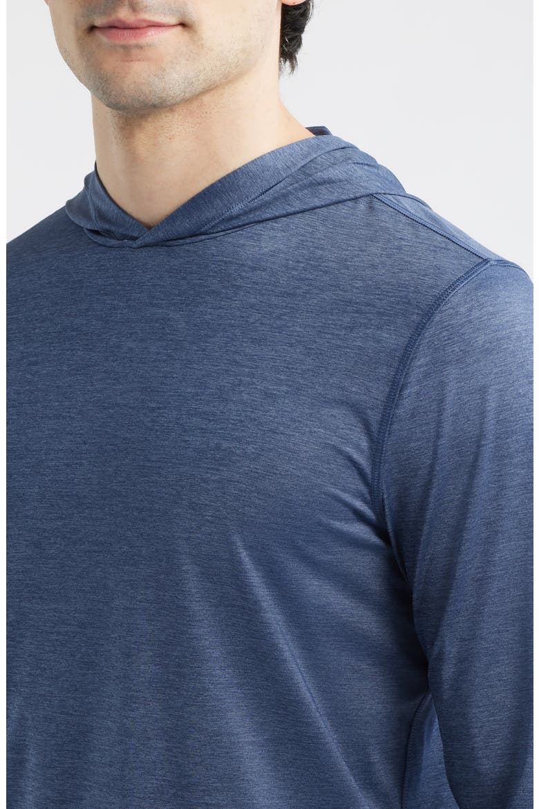 Mélange Ice Stretch Nylon Golf Hoodie, Alternate, color, TWILIGHT MELANGE