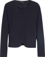 Emporio Armani Zip Front Collarless Jacket