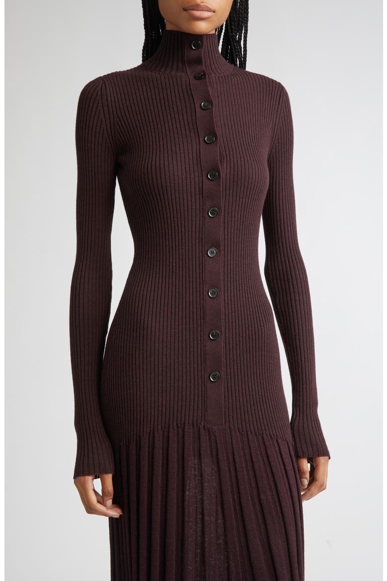 Jada Long Sleeve Sweater Dress, Alternate, color, BURGUNDY