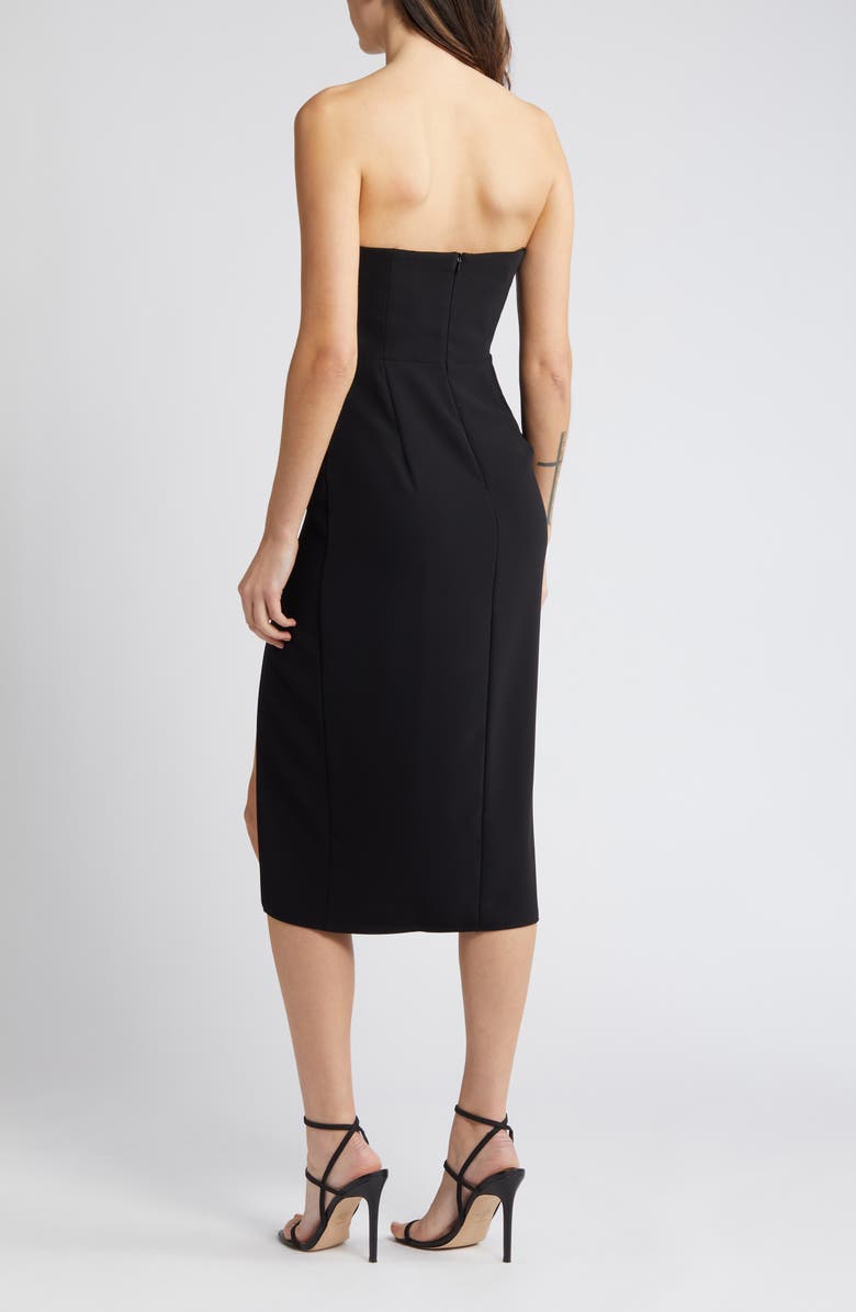 Amanda Uprichard Puzzle Strapless Midi Dress, Alternate, color, 