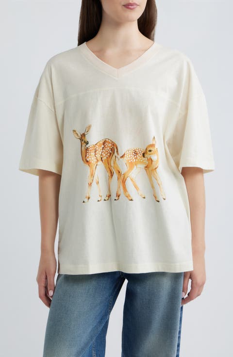 Love You Dearly Graphic V-Neck T-Shirt