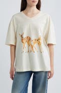 GOLDEN HOUR Love You Dearly Graphic V-Neck T-Shirt