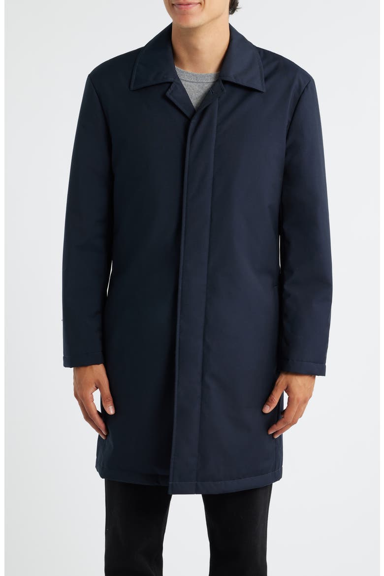 Jax Water Repellent Wool Overcoat, Alternate, color, NAVY