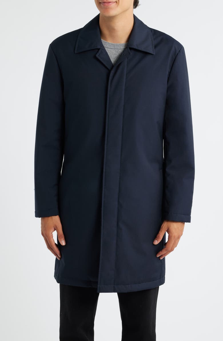 Cardinal of Canada Jax Water Repellent Wool Overcoat, Alternate, color, Navy