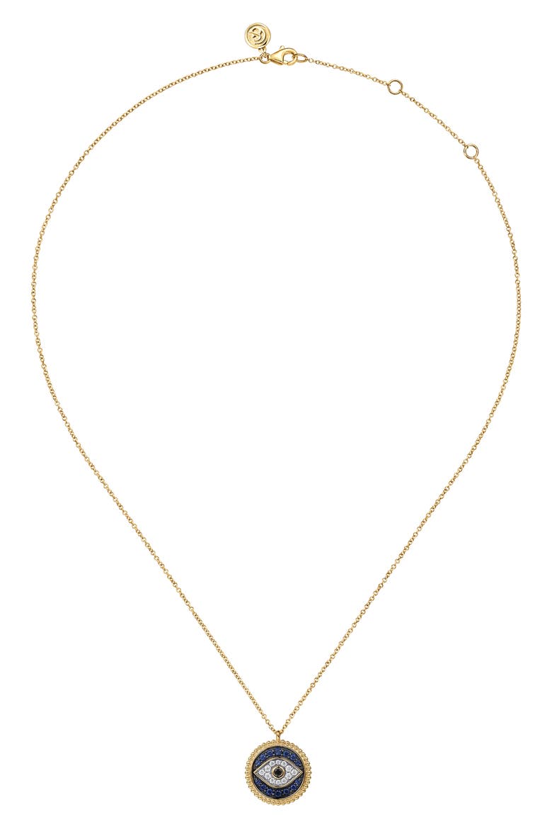 Bujukan 14k Gold Multi Stone Eye Pendant Necklace, Alternate, color, 14K YELLOW GOLD