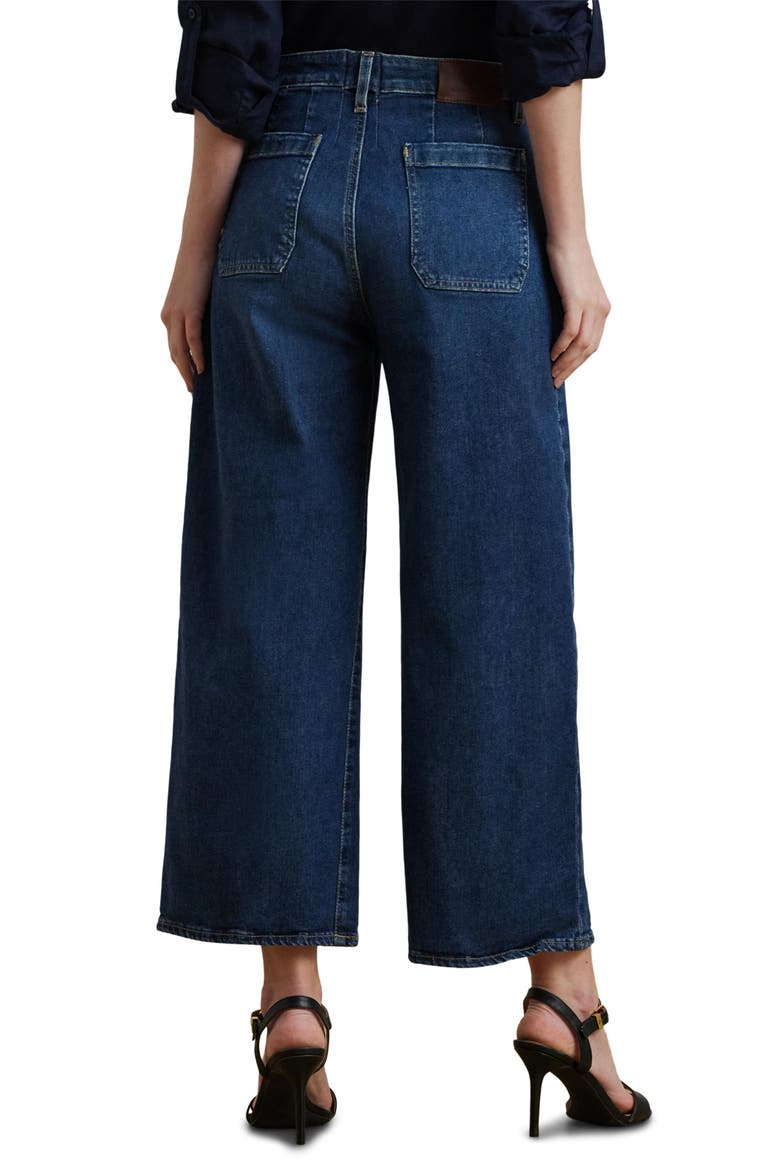 High Waist Crop Wide Leg Jeans, Alternate, color, MARINA WASH