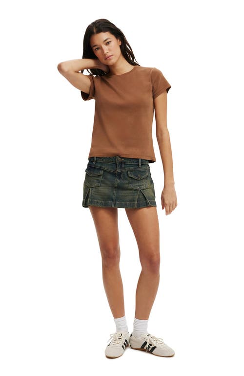 COTTON ON MICRO PLEAT DENIM SKIRT