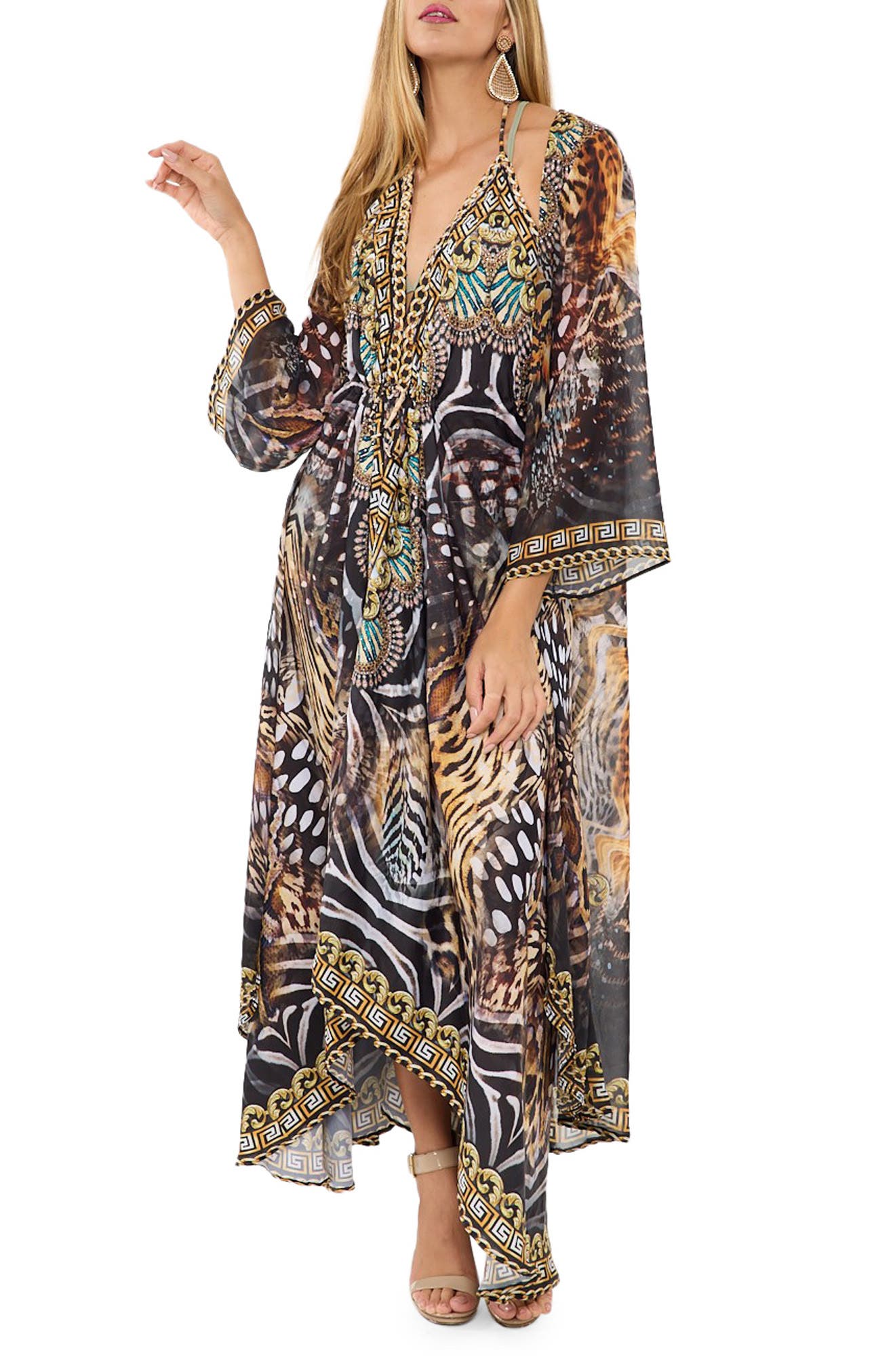 RANEES Animal Print Halter Dress