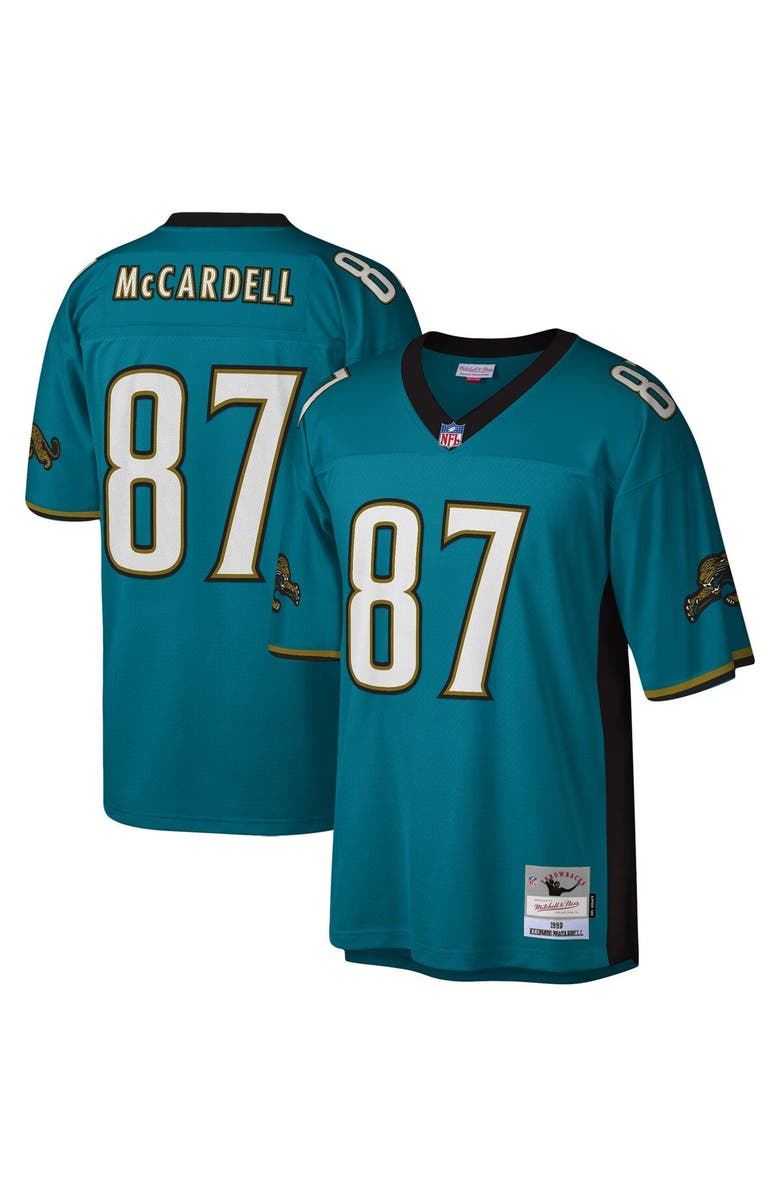Mitchell & Ness Men's Mitchell & Ness Keenan McCardell Teal Jacksonville Jaguars Legacy Replica Jersey, Main, color, Teal