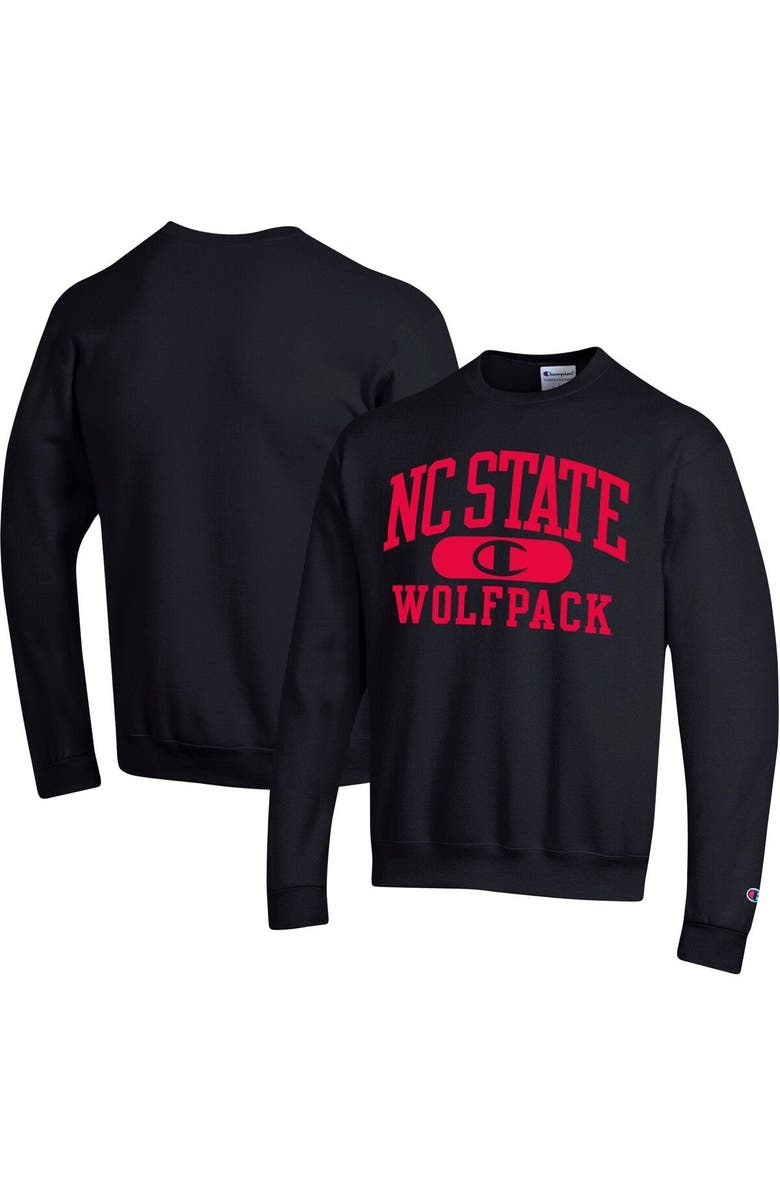 Champion Men's Champion Black NC State Wolfpack Arch Pill Sweatshirt, Main, color, Black