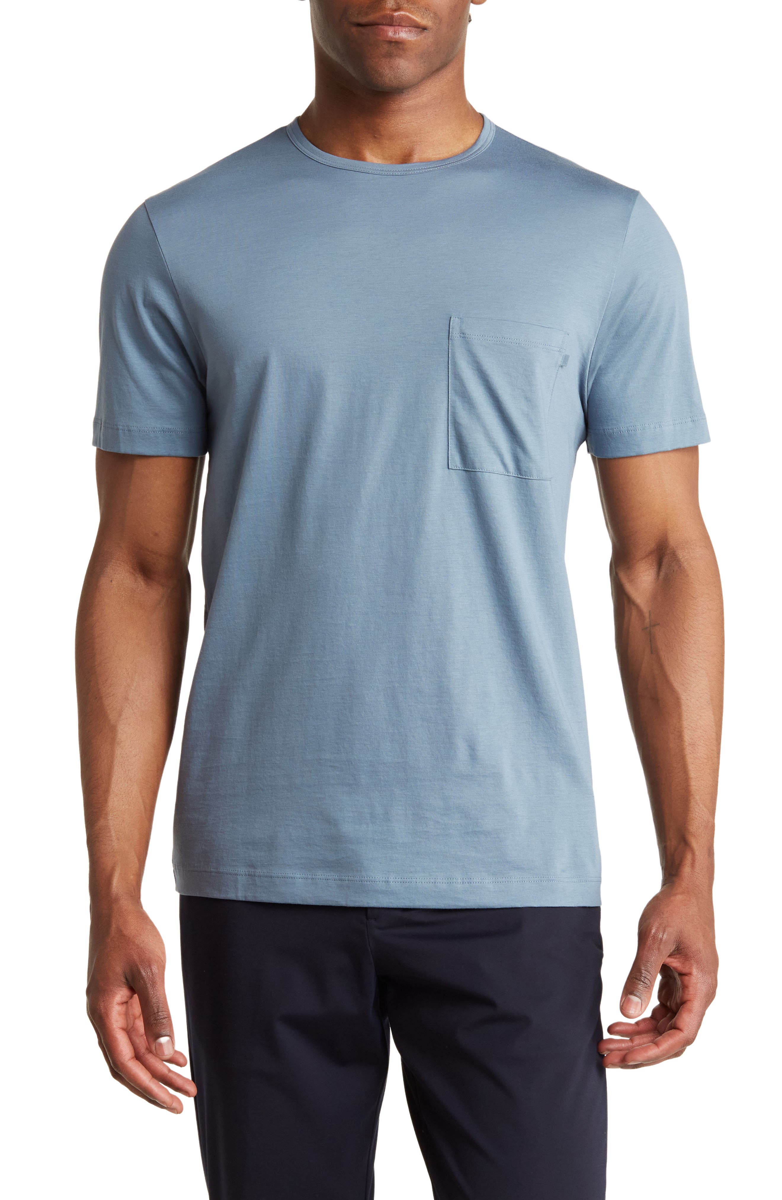 Theory Precise Crewneck Cotton Pocket Tee