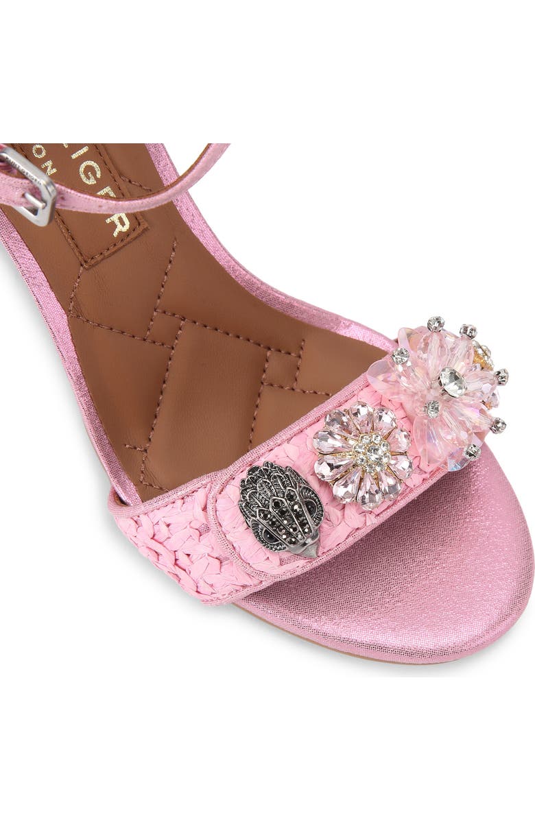 Kurt Geiger London Kensington Embellished Raffia Sandal, Alternate, color,