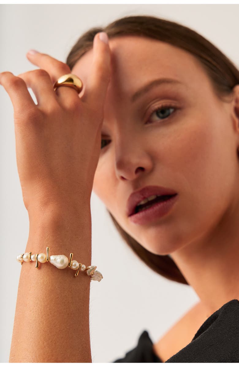 Missoma Freshwater Pearl Statement Bracelet, Alternate, color, 