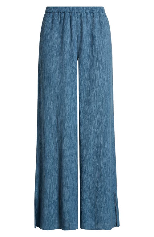 EILEEN FISHER EILEEN FISHER CRINKLED WIDE LEG PANTS 