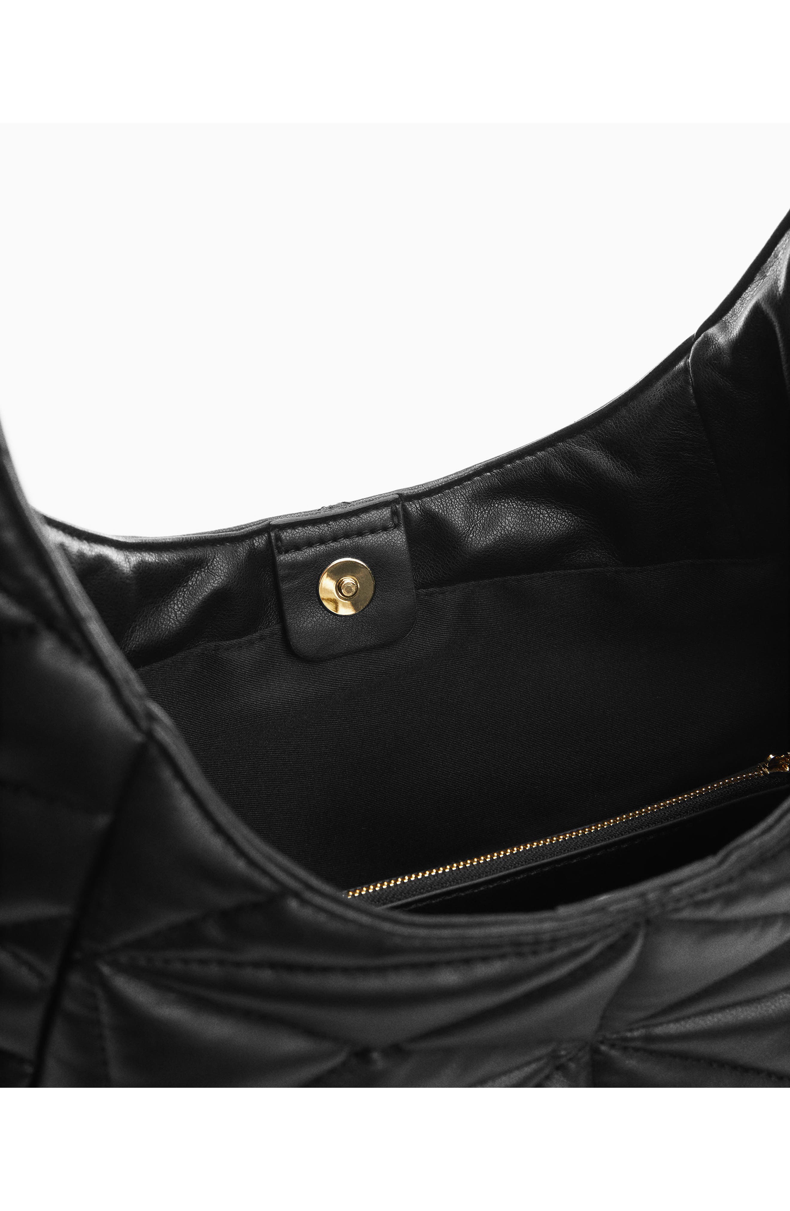 MANGO Quilted Faux Leather Top Handle Bag, Alternate, color, 