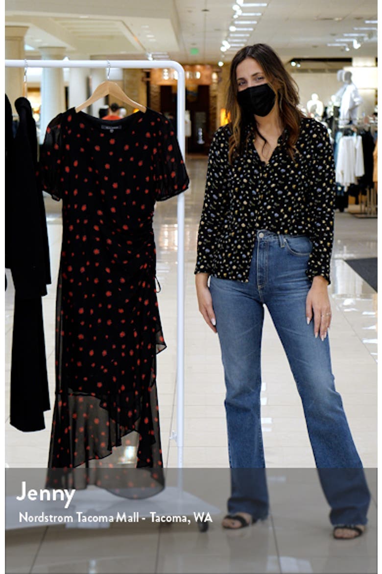 Ruched High-Low Midi Dress video