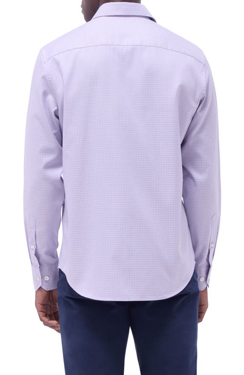 Bugatchi Axel Shaped Fit Jacquard Button-up Shirt In Lilac