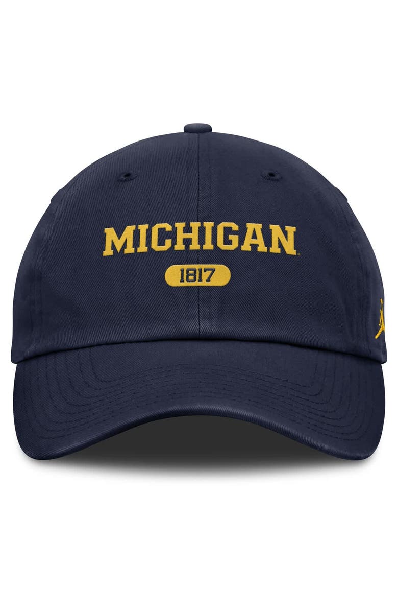 Jordan Brand Men's Jordan Brand Navy Michigan Wolverines Club Adjustable Hat, Alternate, color, Navy