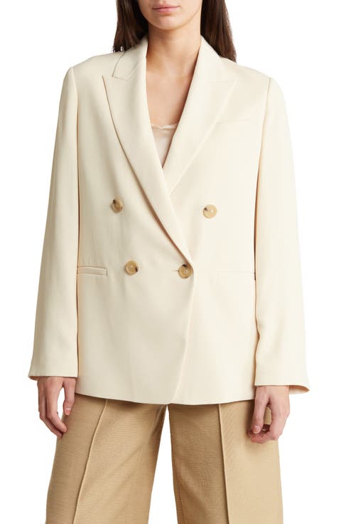 Double Breasted Crepe Blazer
