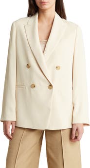 Vince Double Breasted Crepe Blazer