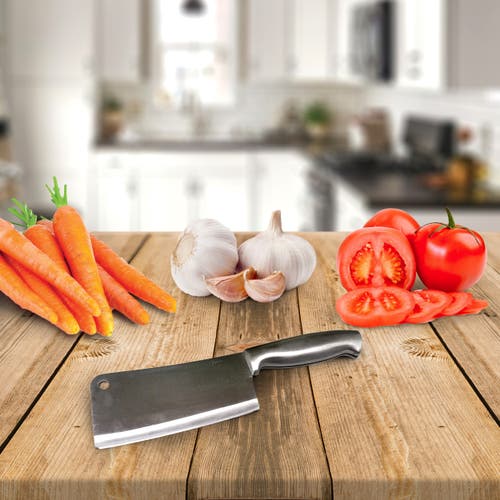 Oster Baldwyn 6.25 Inch Stainless Steel Cleaver Knife In Silver