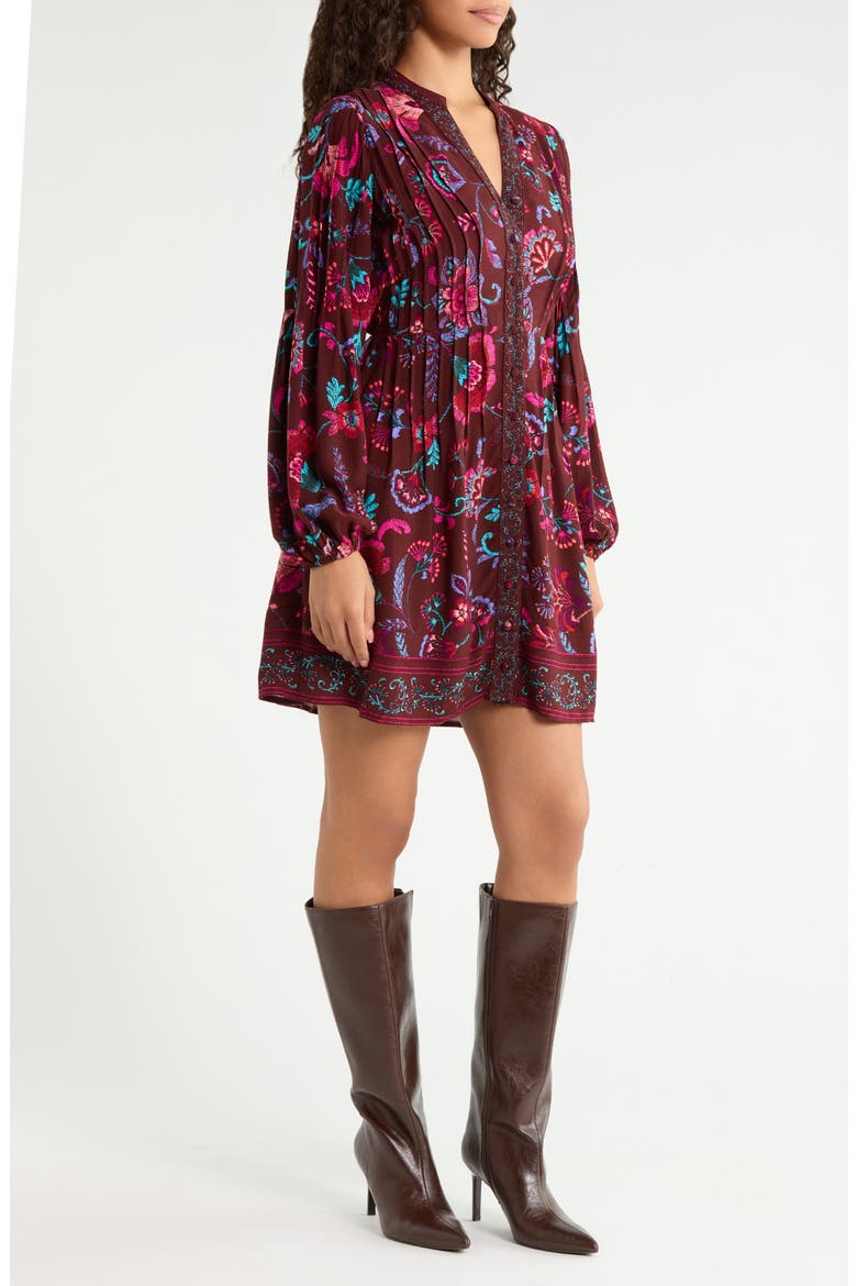 Tory Paisley Long Sleeve Dress, Alternate, color, BURGUNDY-MULTI