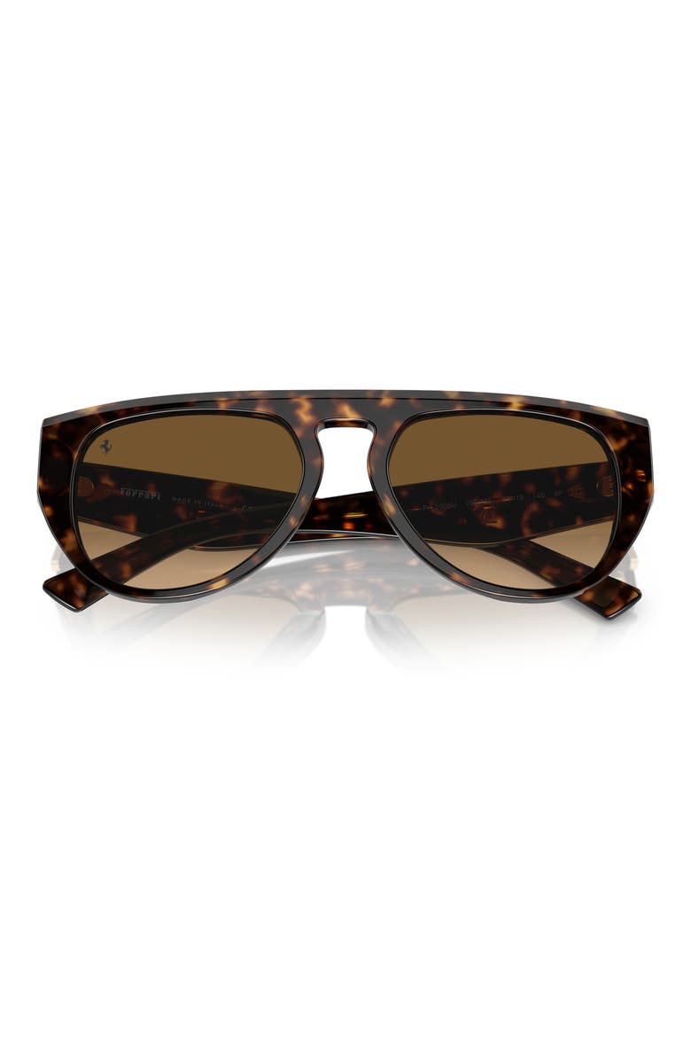56mm Polarized Pilot Sunglasses, Alternate, color, HAVANA / POLAR BROWN GRADIENT