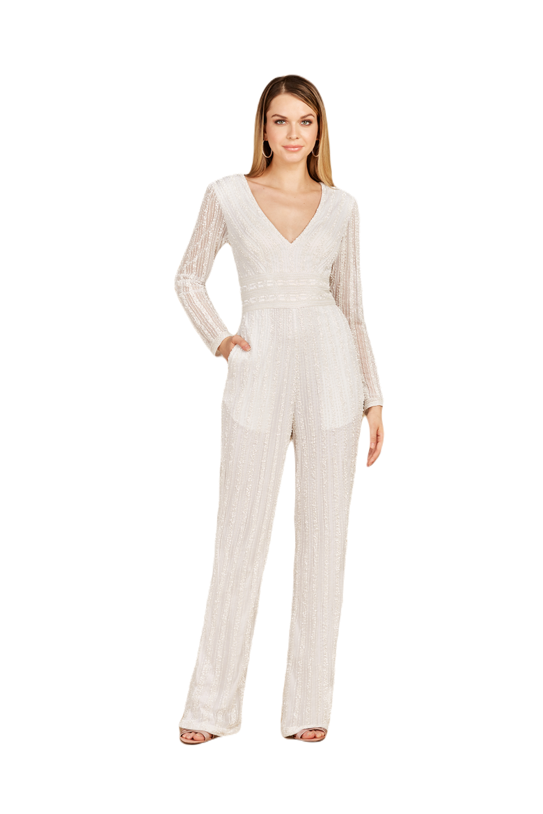 Long Sleeve Jump Suit, Main, color, Ivory