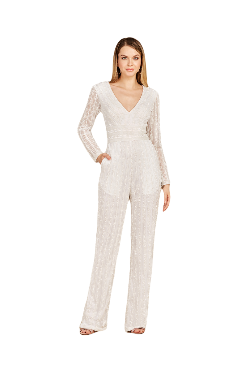 LARA New York Long Sleeve Jump Suit, Main, color, Ivory