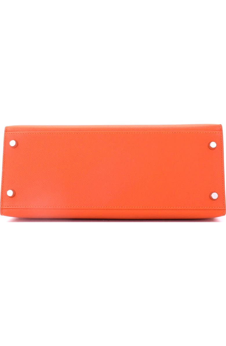 Pre-Owned Hermes Kelly Handbag Orange Epsom with Palladium Hardware 28, Alternate, color,
