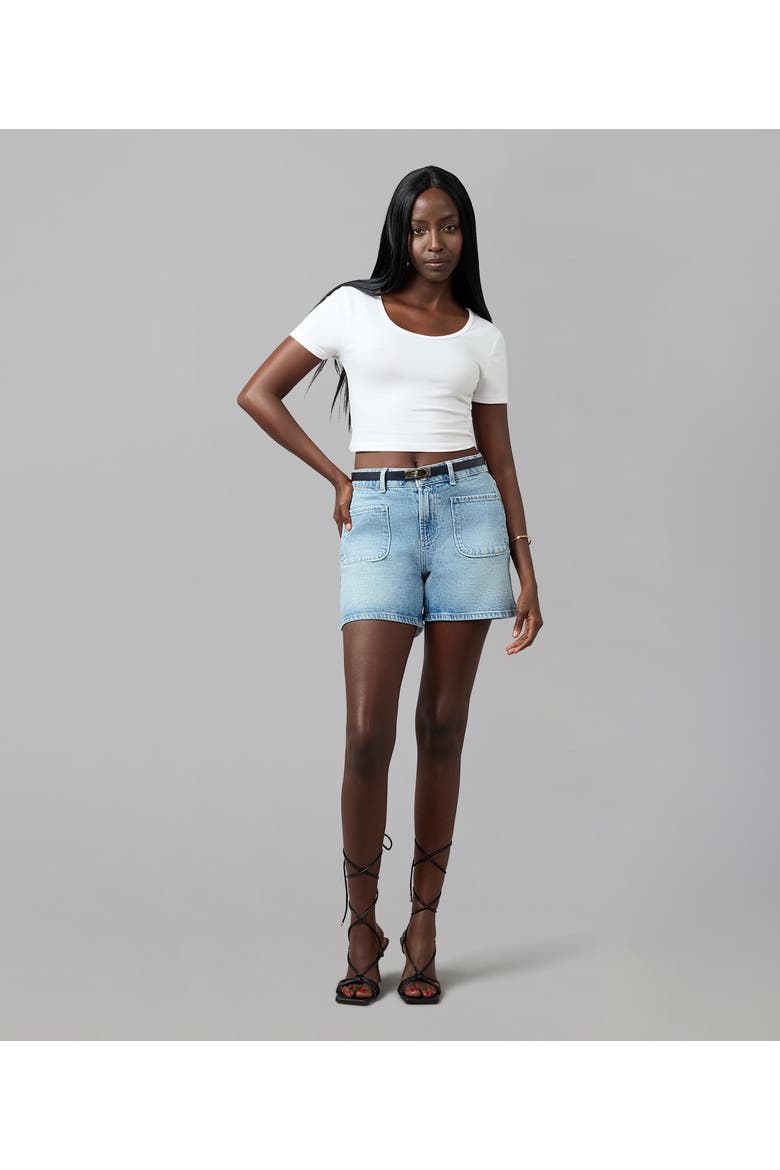 Liana High Rise Cut-Off Shorts, Alternate, color, WHIMSY BLUE