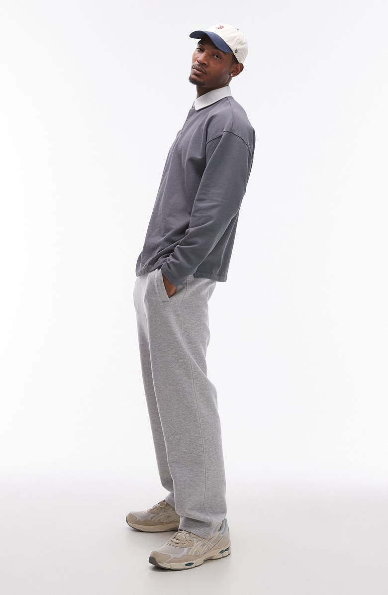 Topman Oversize Long Sleeve Polo, Alternate, color,