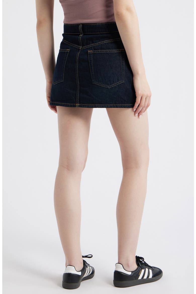 Madior Denim Miniskirt, Alternate, color, DARK BLUE