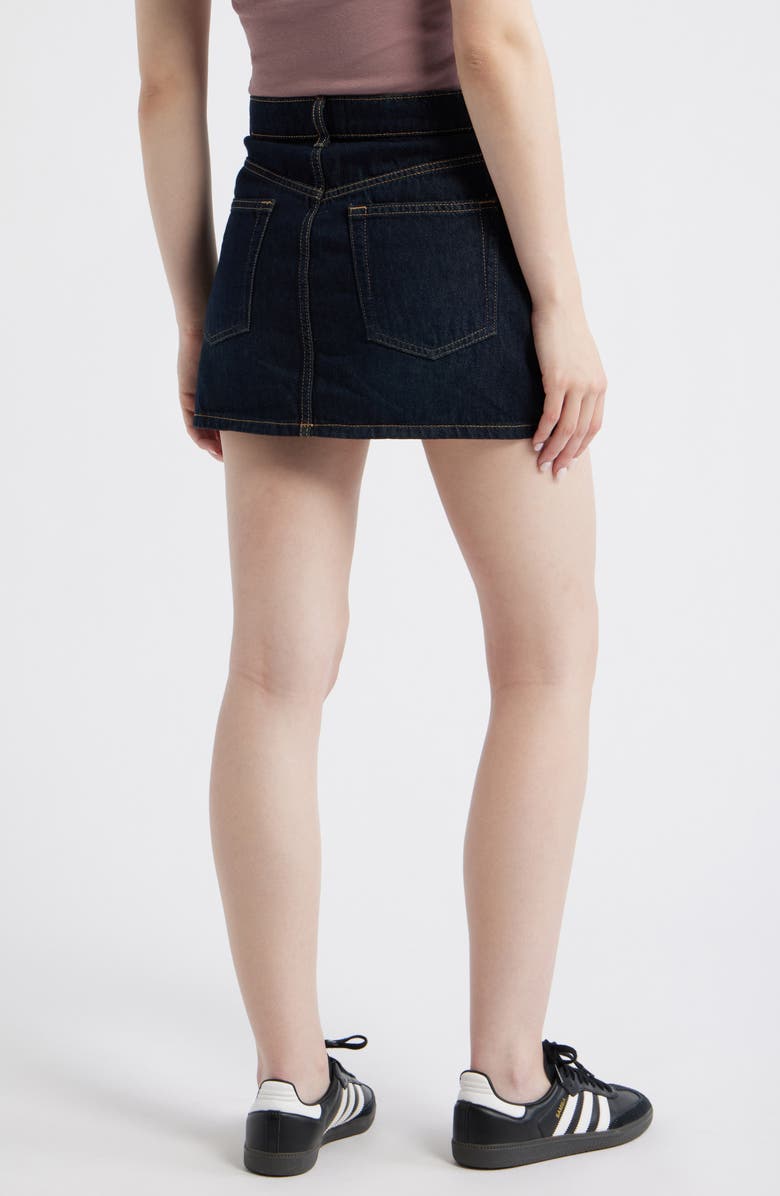 MANGO Madior Denim Miniskirt, Alternate, color, Dark Blue