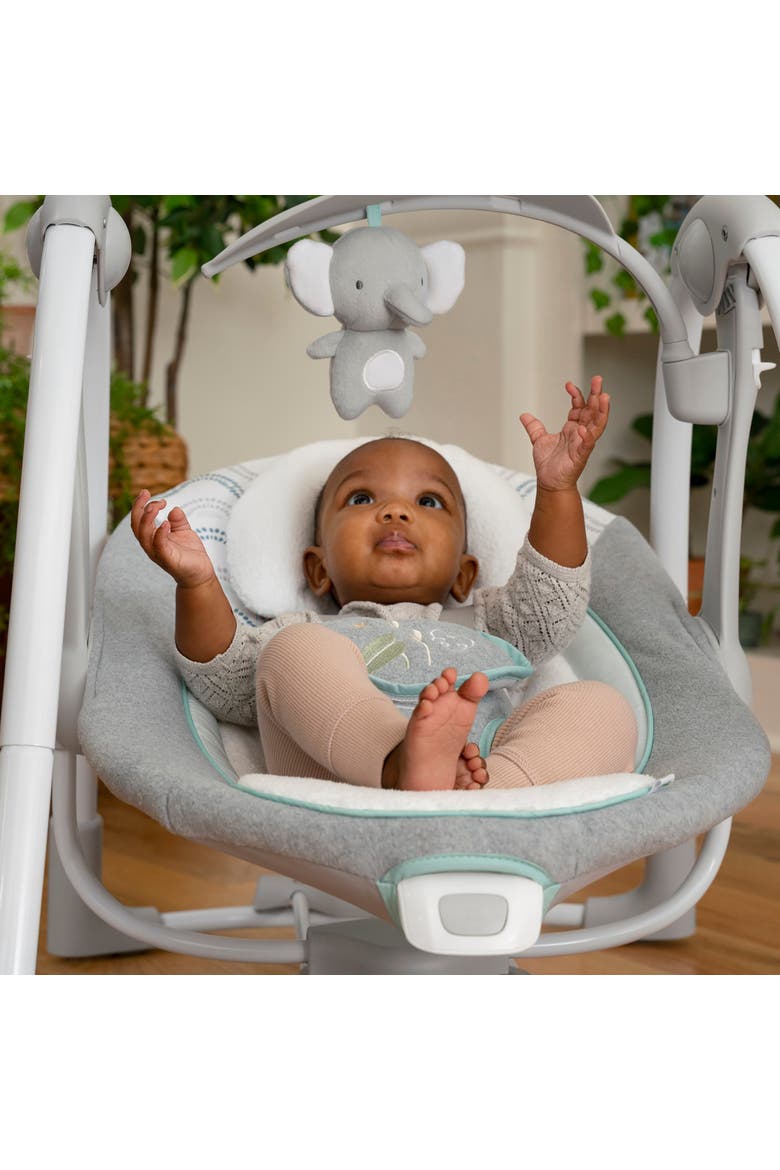 ConvertMe 2-in-1 Compact Portable Baby Swing 2 Infant Seat, Alternate, color, GREY