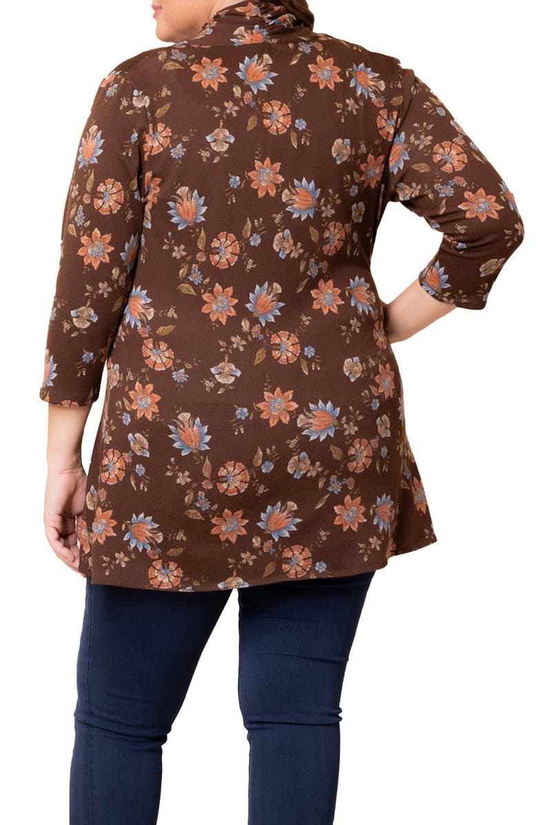 Kiyonna Lori Print Tunic Jacket, Alternate, color, 