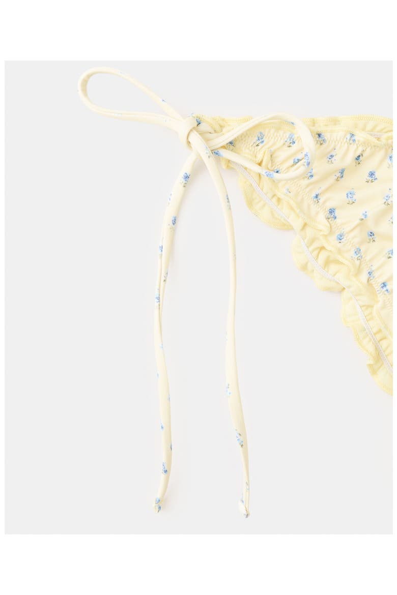 Floral Print Cheeky Bikini Bottoms, Alternate, color, PASTEL YELLOW