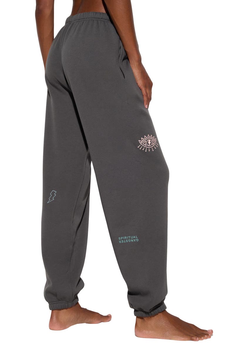 Spiritual Gangster Good Vibes Sol Cotton Blend Sweatpants, Alternate, color, Ash