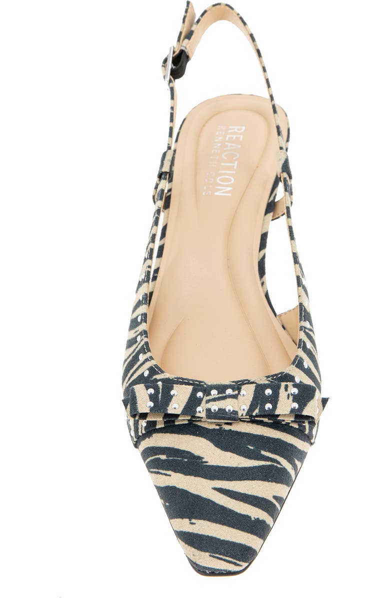 Reaction Kenneth Cole Manchester Slingback Kitten Heel Pump, Alternate, color, Zebra Micro
