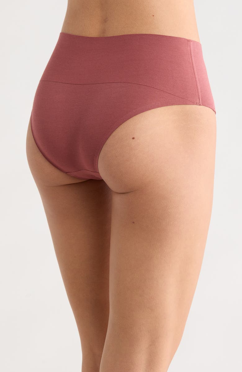 SPANX<sup>®</sup> SPANXsupersmooth<sup>™</sup> Undie-tectable<sup>®</sup> Stretch Cotton Tanga, Alternate, color, Rose Smoke