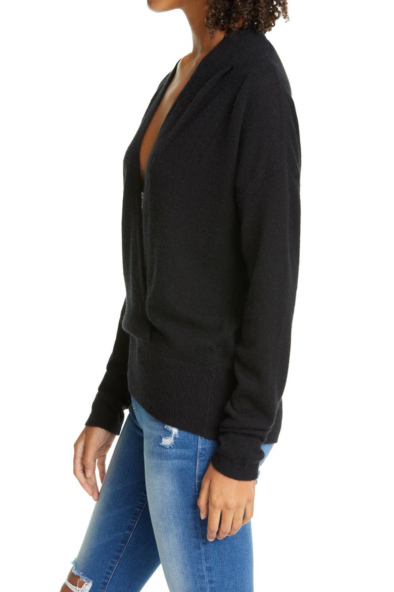 Surplice Wool & Cashmere Sweater, Alternate, color, NOIR